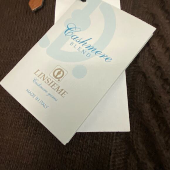 Gionfriddo Wool Cashmere 1/4 Zip Pullover Sweater Mens Size Large Brown - Picture 5 of 10